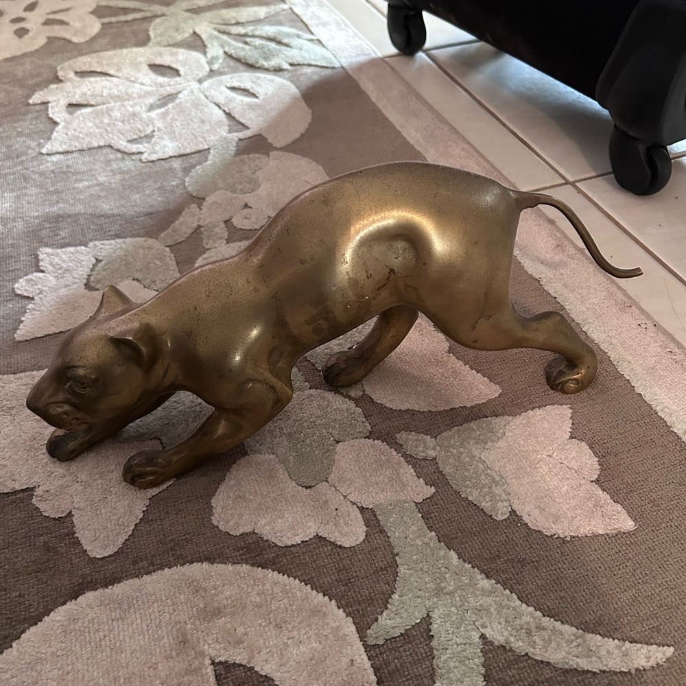 Vintage brass animal sculpture